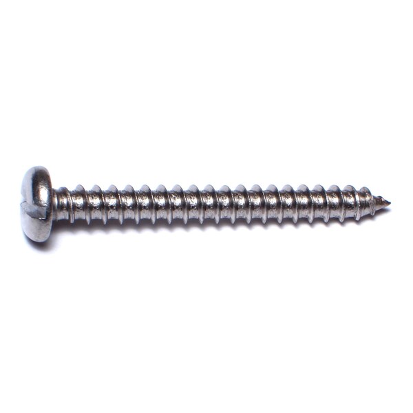 Midwest Fastener Sheet Metal Screw, #12 x 2 in, 18-8 Stainless Steel Pan Head Slotted Drive, 12 PK 62396 - main